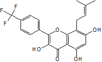 3,5,7-Trihydroxy-8-(3-methyl-but-2-enyl)-2-(4-trifluoromethyl-phenyl)-chromen-4-one