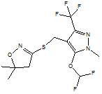 3-[[5-(difluoromethoxy)-1-methyl-3-(trifluoromethyl)pyrazol-4-yl]methylsulfanyl]-5,5-dimethyl-4H-1,2-oxazole 